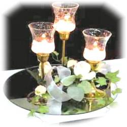 Table Dressing mirror with Glass lights