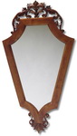 Highly decorative kite shaped frame with plain mirror