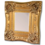 130mm Gold Swept Frame with Bevelled Mirror