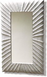 Shabby chic carved frame mirror finished in white
