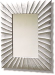 Shabby chic carved frame mirror finished in white