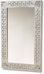 Shabby chic carved frame mirror finished in white