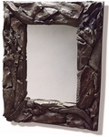 Rustic teak root frame in a rectangular shape