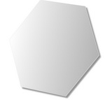 4mm Hexagon Plain Polished edge Mirror 30
