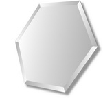 4mm Hexagon Bevelled Bevel edged Mirror 24