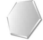 4mm Hexagon Bevelled Bevel edged Mirror 30