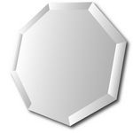4mm Octagon Bevelled Bevel edged Mirror 16