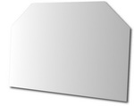 4mm Overmantle Hexagonal top Plain Polished edge Mirror 30 x 22