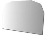 4mm Overmantle Octagonal top Plain Polished edge Mirror 30 x 22