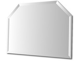 4mm Overmantle Hexagonal top Bevelled Polished edge Mirror 30 x 22
