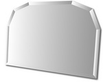 4mm Overmantle Octagonal top Bevelled Polished edge Mirror 30 x 22