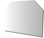 4mm Overmantle Hexagonal top Plain Polished edge Mirror 40 x 30