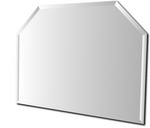 4mm Overmantle Hexagonal top Bevelled Polished edge Mirror 40 x 30