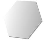 4mm Hexagon Plain Straight cut edge Mirror 24