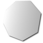 4mm Octagon Plain Straight cut edge Mirror 16