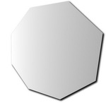 4mm Octagon Plain Straight cut edge Mirror 24