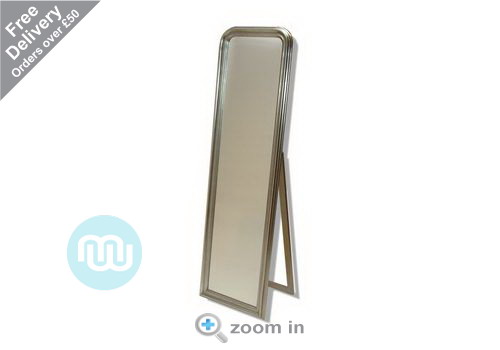 Silver Cheval Mirror 66x20 Inches