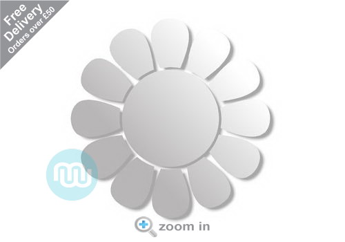 Brighten up your home with this very popular Daisy mirror made up of a Centre disc and twelve Separate petals