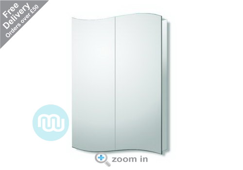Beautiful, modern and very practical, stainless steel bathroom cabinet with integrated mirror 700 x 500 x 110 mm