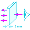3mm PreCut Acrylic Two Way Mirror 610 x 610mm