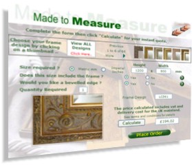 Free Framed plain mirror calculator
