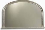 Decorative silver overmantle, finished with quality silver leaf. Plain Mirror.