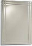 Avant garde contemporary mirror design,4 square corners & simple lines in all glass