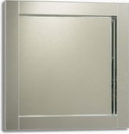 Chic and uncluttered contemporary square mirror with a mirror glass frame.