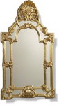 Baroque style period design mirror, Finished in gold leaf