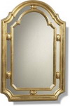 Period Style arched mirror in a gold leaf finish