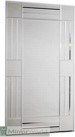 Multi panelled contemporary mirror with bevelled glass