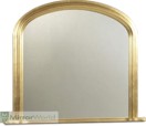 Stylish and Simple gold overmantle, with a plain mirror and gold leaf finish.