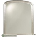 Simple classic clean lines, silver leaf finish overmantle.