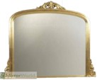 Top selling opulent gold leaf overmantle available in various heights.