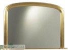 Simple clean lines for an elegant gold overmantle. Plain mirror