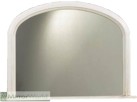 Simple white overmantle with plain glass