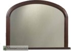 Simple overmantle design in a dark walnut colour finish. plain mirror