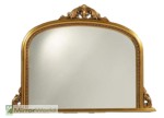 Traditional Gold overmantle with added beading around the inner edge. Plain mirror