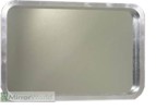 Striking contemporary design, simple quality silver leaf finish, plain mirror