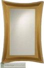 Stylish moulded frame design finished in gold with a plain mirror