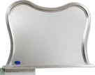 Funky modern overmantle mirror design finished in quality silver leaf with plain mirror