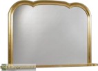 Triple arch overmantle finished in gold leaf with a plain mirror