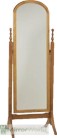Full length dressing mirror, traditional style and an antique pine finish.
