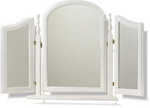 Classic whit triple dressing table mirror, with tilt and turn movement.