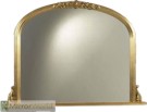 Classical Decorative overmantle with carves feet and head design in quality gold leaf, plain mirror