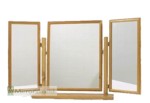 Simple pine triple leaf dressing table mirror