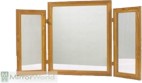 Triple window dressing table mirror in an antique pine finish.