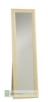 Plain but stylish cheval mirror in a maple wood effect frame