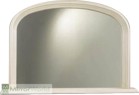 Simple clean lines to this elegant white ivory overmantle with plain mirror.