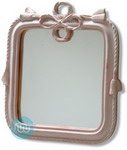 Pink / White Square Garden Mirror 15 x 15 Inches